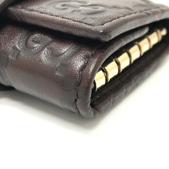 GUCCI GG Heart plate 6-Ring Key Case Leather Brown/GoldHardware - Picture 5 of 12